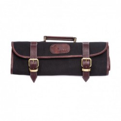 Trousse à couteaux en toile Boldric noire 9 emplacements CM555 Boldric