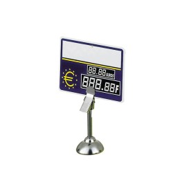 PORTE ETIQUETTE SUR SOCLE + PINCE H 50MM - 72830 L2G