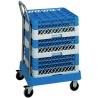 CHARIOT PORTE CASIER ABS AVEC BARRE DE POUSSEE 72995 L2G