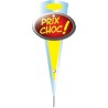 MINIFLECHE "PRIX CHOC" ROUGE PVC CRISTAL 85/100 MM 7998 L2G