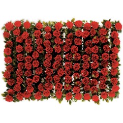 BOITE DE 12 BARRETTES ROSES ROUGES 80104 L2G