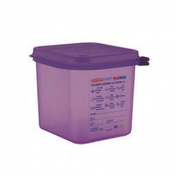 Bac hermétique violet antiallergénique GN1/6 Araven 2