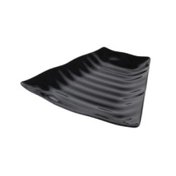 PLAT MELAMINE NOIR ONDULE 1/4 DE ROND 85554 L2G