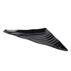 PLAT MELAMINE NOIR ONDULE TRIANGULAIRE 'L' 85557 L2G
