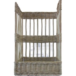 CORBEILLE OSIER BLANC 50X40CM H.74X14 EXT. 92110 L2G