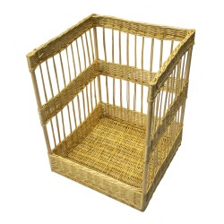 CORBEILLE OSIER BLANC 58X58CM H.740X140 MM 92111 L2G