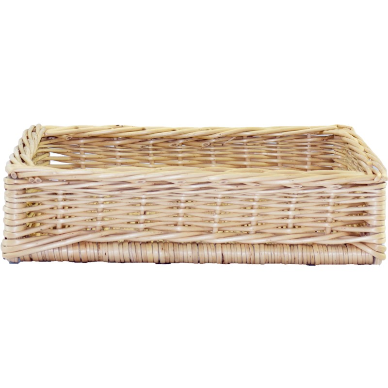 CORBEILLE OSIER BLANC 30X20CM H.10CM 92125 L2G CORBEILLE OSIER BLANC 30X20CM H.10CM 92125 L2G