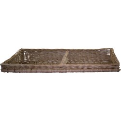 CORBEILLE OSIER BLANC LONG.780MM LARG.280MM 92140 L2G