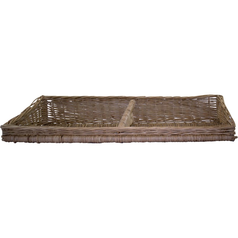 CORBEILLE OSIER BLANC LONG.780MM LARG.280MM 92140 L2G CORBEILLE OSIER BLANC LONG.780MM LARG.280MM 92140 L2G