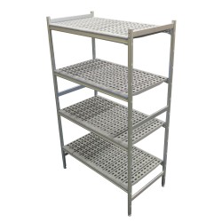 RAYONNAGE D'ANGLE ALU 596X373 H.1700 4 NIV. POLY 92S.PA41301 L2G