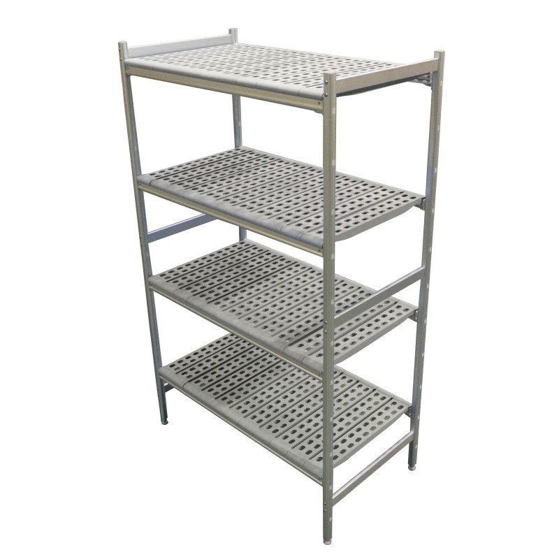 RAYONNAGE D'ANGLE ALU 596X373 H.1700 4 NIV. POLY 92S.PA41301 L2G