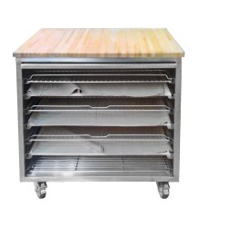 ARMOIRE PARISIEN BAS INOX 304, SUR ROULETTES INOX APARB L2G