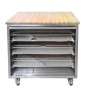 ARMOIRE PARISIEN BAS INOX 304, SUR ROULETTES INOX APARB L2G