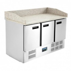 Comptoir de préparation à pizza réfrigéré 3 portes Polar Série G 368L CN402 Polar