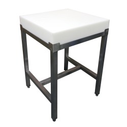 BILLOT POLY 1200X600X100 SUR PIETEMENT INOX 304 B126P-100 L2G