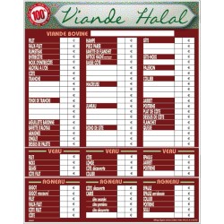 TABLEAU DE PRIX VIANDE HALAL - 800X700 B2115 L2G