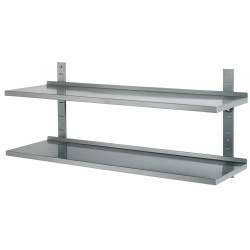 ETAGERE MURALE INOX PLEINE SUR CREMAILLERES BUD-2ETPLC124 L2G