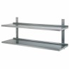 ETAGERE MURALE INOX PLEINE SUR CREMAILLERES BUD-2ETPLC124 L2G