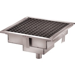 CANIVEAU INOX PANIER A DECHET AMOVIBLE SIPHON CAN200X200-SH L2G