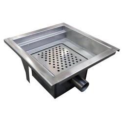 CANIVEAU INOX PANIER A DECHET AMOVIBLE SIPHON CAN300X300-SH L2G