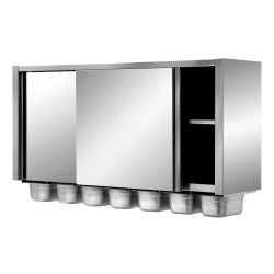 ARMOIRE SUSPENDUE INOX 304 POUR 5 DISTRIBUTEURS CAT/12X L2G