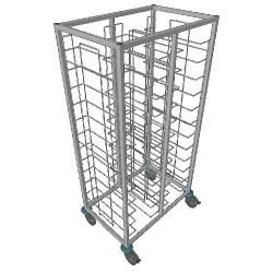 CHARIOT DE DEBARRASSAGE INOX 1X12 NIVEAUX, CHDEP10523 L2G
