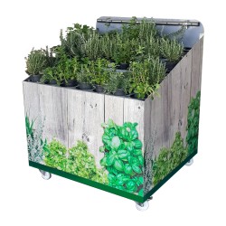 PRESENTOIR A HERBES FRAICHES 3 NIVEAUX EN CASCADE CONCEPT-HERBES-1211 L2G
