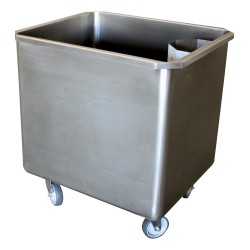 CUVE ROULANTE INOX 304, BONDE+CREPINE 2 ROUL. CUV6050 L2G
