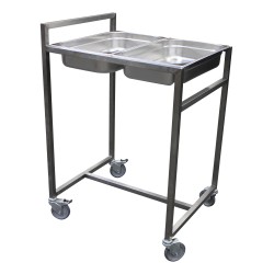CHARIOT CUVIER INOX , POUR BAC GN CUVIER L2G