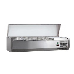 VITRINE A INGREDIENTS INOX, +2/+8°C, GAZ R600A C-VRX1200/380 L2G