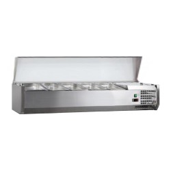 VITRINE A INGREDIENTS INOX, +2/+8°C, GAZ R600A C-VRX1400/380 L2G