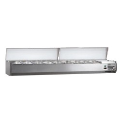 VITRINE A INGREDIENTS INOX, +2/+8°C, GAZ R600A C-VRX2000/380 L2G