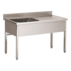 PLONGE INOX 304 DEMONTABLE, 1 BAC 500X400X250 MM DCPL126-1BG L2G