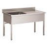 PLONGE INOX 304 DEMONTABLE, 1 BAC 500X400X250 MM DCPL126-1BG L2G