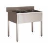 PLONGE INOX 304 DEMONTABLE, 2 BACS 500X400X250 MM DCPL146-2B L2G