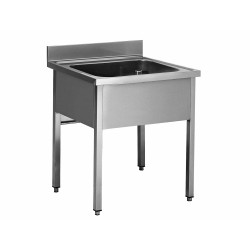 PLONGE INOX 304 DEMONTABLE, 1 BAC 500X400X250 MM DCPL96-1B L2G