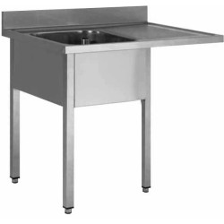PLONGE INOX 304 DEMONTABLE ENCASTREMENT LV, 1 BAC DCPLV126-1BG L2G