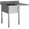 PLONGE INOX 304 DEMONTABLE ENCASTREMENT LV, 1 BAC DCPLV126-1BG L2G
