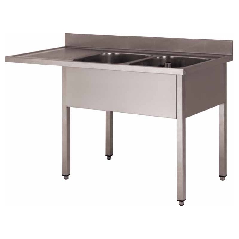 PLONGE INOX 304 DEMONTABLE ENCASTREMENT LV,2 BACS DCPLV187-2BD L2G PLONGE INOX 304 DEMONTABLE ENCASTREMENT LV,2 BACS DCPLV187-2BD L2G
