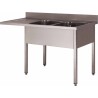 PLONGE INOX 304 DEMONTABLE ENCASTREMENT LV,2 BACS DCPLV187-2BD L2G