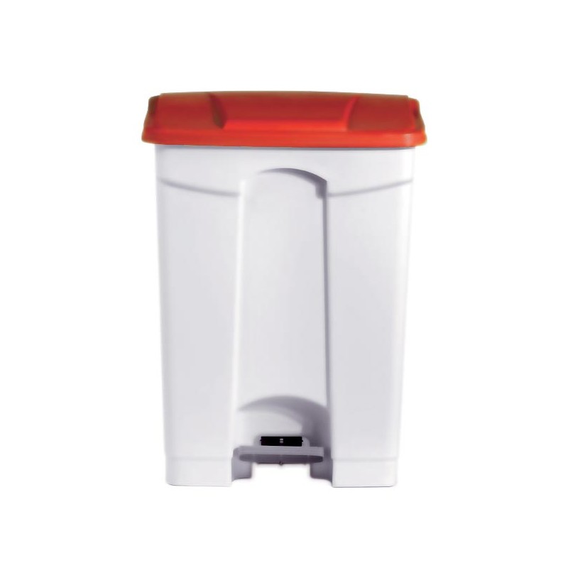 POUBELLE BLANCHE POLYPROPYLENE 90L COUVERCLE ROUGE DIFP90R L2G POUBELLE BLANCHE POLYPROPYLENE 90L COUVERCLE ROUGE DIFP90R L2G