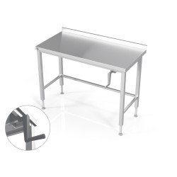 TABLE INOX SOUDEE INOX 304 ADOSSEE CONFOR'TABLE DP0A-QRV-106 L2G
