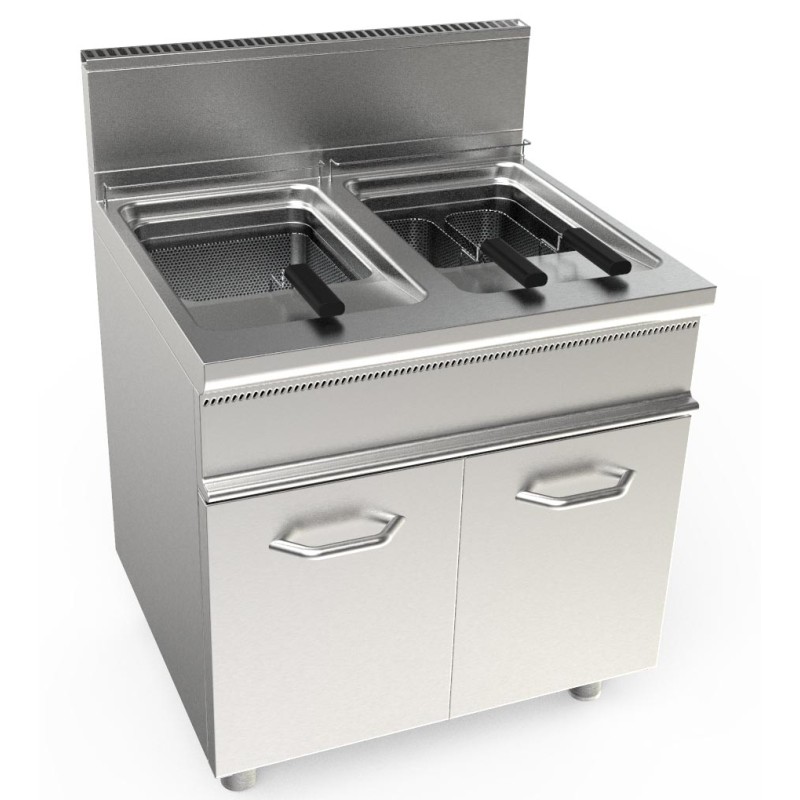 FRITEUSE GAZ INOX 304, 2 CUVES 17+17L E7-FLG2V17 L2G FRITEUSE GAZ INOX 304, 2 CUVES 17+17L E7-FLG2V17 L2G