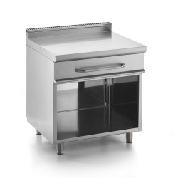 MEUBLE NEUTRE INOX 304, PLACARD OUVERT E7-KNN2CA L2G