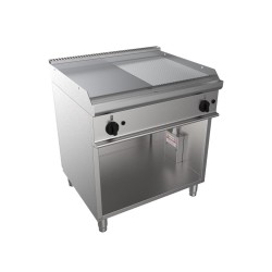FRY-TOP GAZ 1/2 LISSE 1/2 NERVURE SUR PLACARD E7-KTG2BAMK L2G