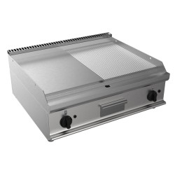 FRY-TOP GAZ 1/2 LISSE, 1/2 NERVURE A POSER E7-KTG2BBMK L2G
