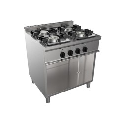 FOURNEAU GAZ 4 BRULEURS SUR MEUBLE PLACARD OUVERT E7-KUPG4BA.2M2G L2G
