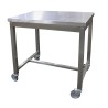 TABLE DE SERVICE INOX SOUDEE, CENTRALE, 4 ROUES F-4RTZ100-STC106 L2G