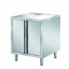 MEUBLE BAS INOX, CENTRAL F-BAT2/10 L2G