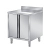 MEUBLE BAS INOX, ADOSSE F-BAT2/10A L2G